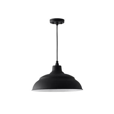 Capital Lighting RLM Outdoor 1 Light Warehouse Shade - Black by Capital Lighting