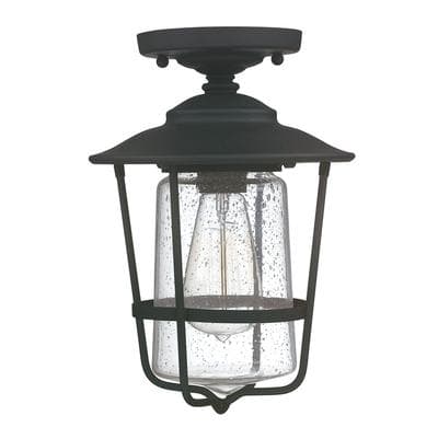 Capital Lighting 1 Light Outdoor Ceiling - Black by Capital Lighting