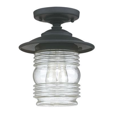 Capital Lighting 1 Light Outdoor Ceiling - Black by Capital Lighting