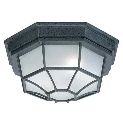 Capital Lighting 2 Light Outdoor Ceiling Fixture - Black by Capital Lighting