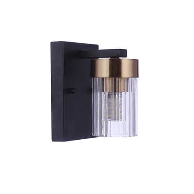 Craftmade Bond Street 1 Light Wall Sconce in Flat Black/satin Brass - Flat Black Satin Brass by Craftmade