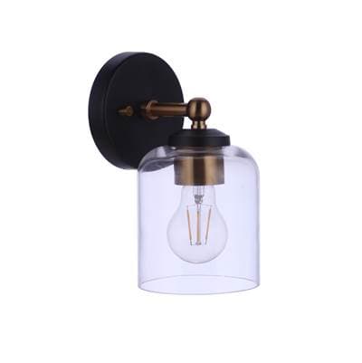 Craftmade Coppa 1 Light Wall Sconce in Flat Black/satin Brass - Flat Black Satin Brass