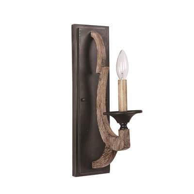 Craftmade Winton 1 Light Wall Sconce in Weathered Pine/bronze