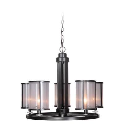 Danbury 5 Light Chandelier in Matte Black by Craftmade