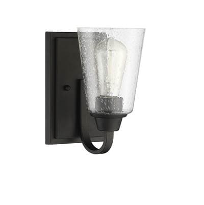 Craftmade Grace 1 Light Wall Sconce in Espresso (clear Seeded Glass) by Craftmade