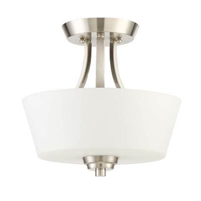 Craftmade Grace 2 Light Convertible Semi Flush - Brushed Polished Nickel