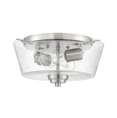 Craftmade Grace 2 Light Flushmount in Brushed Polished Nickel (clear Seeded Glass) - Brushed... by Craftmade