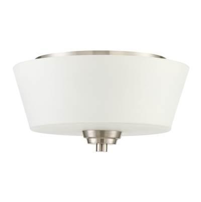 Grace 2 Light Flushmount in Brushed Polished Nickel by Craftmade