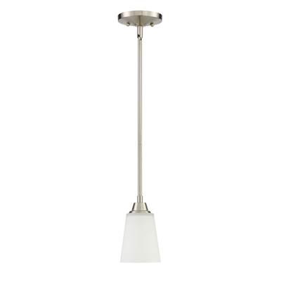 Grace 1 Light Mini Pendant in Brushed Polished Nickel