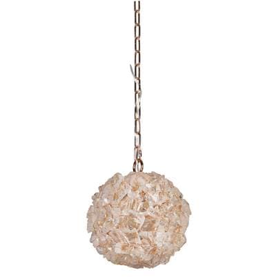 Craftmade Roxx 1 Light Medium Pendant in Gilded W/quartz Crystals