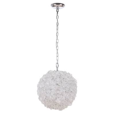 Craftmade Roxx 1 Light Large Pendant in Chrome W/quartz Crystals