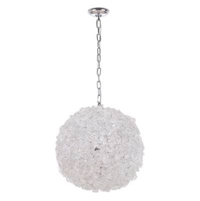 Craftmade Roxx 4 Light X-large Pendant in Chrome W/quartz Crystals