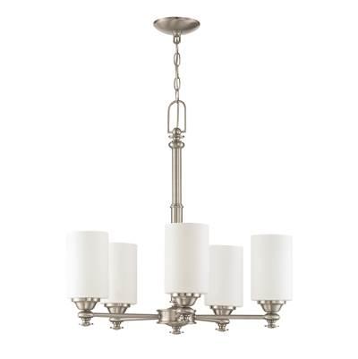Dardyn 5 Light Chandelier in Brushed Polished Nickel by Craftmade
