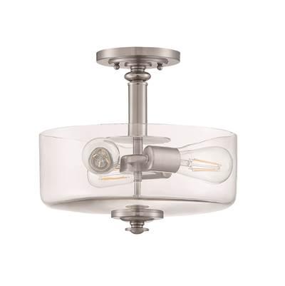 Dardyn 3 Light Convertible Semi Flush in Brushed Polished Nickel (Clear Glass)