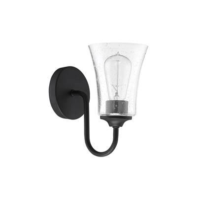 Gwyneth 1 Light Wall Sconce in Flat Black