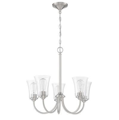 Gwyneth 5 Light Chandelier in Brushed Polished Nickel