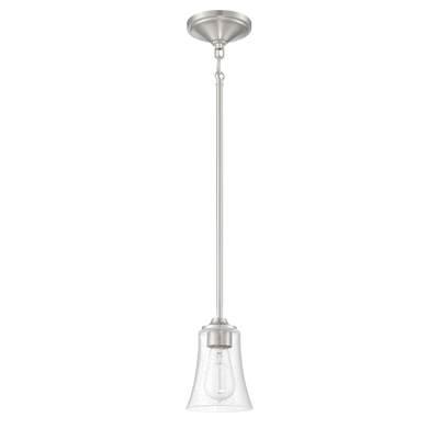 Gwyneth 1 Light Mini Pendant in Brushed Polished Nickel by Craftmade