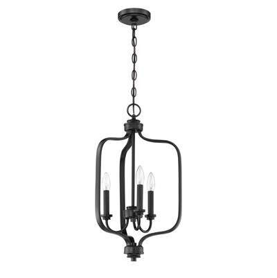 Bolden 3 Light Foyer in Flat Black