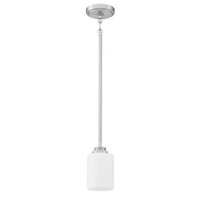 Craftmade Bolden 1 Light Mini Pendant in Brushed Polished Nickel (white Glass) - Brushed Polished... by Craftmade