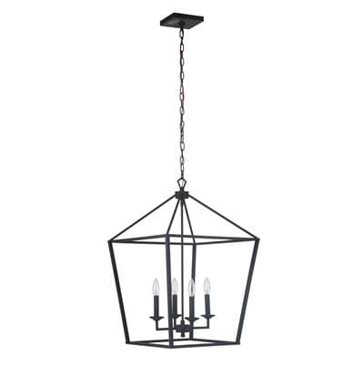Craftmade Flynt 4 Light Large Foyer - Flat Black