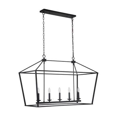 Craftmade Flynt 5 Light Island - Flat Black