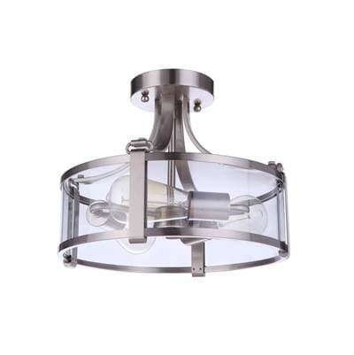 Craftmade Elliot 3 Light Semi Flush - Brushed Polished Nickel