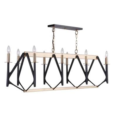 Craftmade the Reserve 10 Light Island in Flat Black/satin Brass - Flat Black Satin Brass by Craftmade