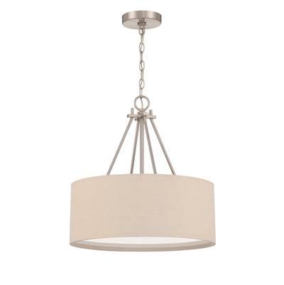 Duke 3 Light 18'' Pendant in Brushed Polished Nickel