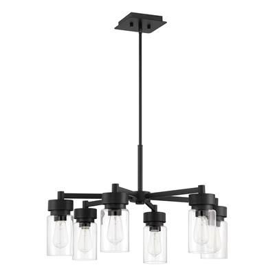 Bennet 6 Light Outdoor Chandelier in Midnight by Craftmade