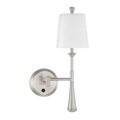 Craftmade Palmer 1 Light Swing Arm Wall Sconce - Brushed Polished Nickel