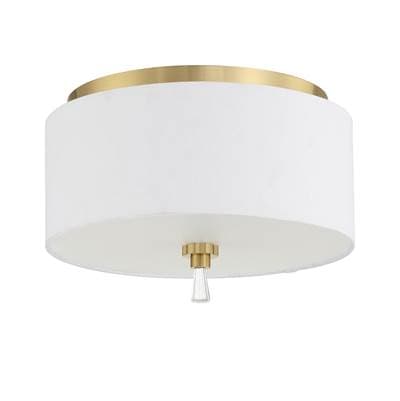 Craftmade Fortuna 2 Light Flushmount - Satin Brass