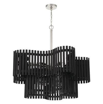 Craftmade Freeform 10 Light Chandelier in Polished Nickel/black Walnut - Polished Nickel Black... by Craftmade