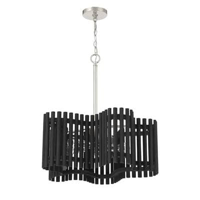 Craftmade Freeform 5 Light Medium Chandelier in Polished Nickel/black Walnut - Polished Nickel...