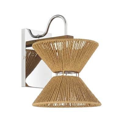 Craftmade Serena 1 Light Wall Sconce in Chrome/walnut - Chrome Walnut