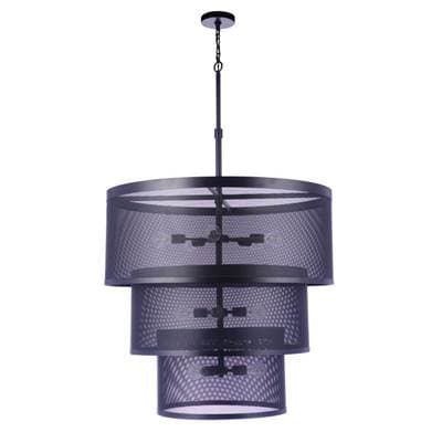 Craftmade Mesh 12 Light Pendant in - Flat Black