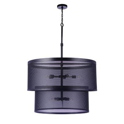 Craftmade Mesh 9 Light Pendant in - Flat Black
