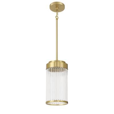 Whittley 1 Light Pendant in Satin Brass by Craftmade