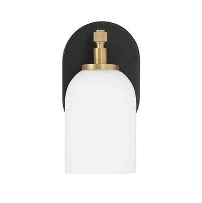 Craftmade Council 1 Light Wall Sconce in Flat Black/satin Brass - Flat Black Satin Brass