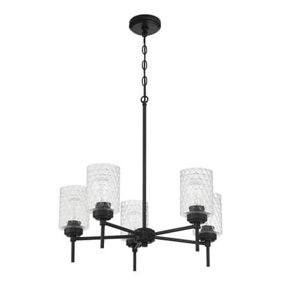 Craftmade Claire 5 Light Chandelier - Flat Black