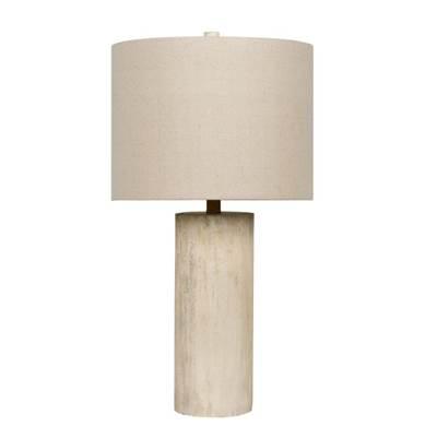 1 Light Poly Faux Wood Base Table Lamp by Craftmade