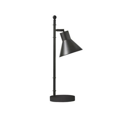 1 Light Metal Base Table Lamp w/ Adjustable Shade and USB in Flat Black by Craftmade