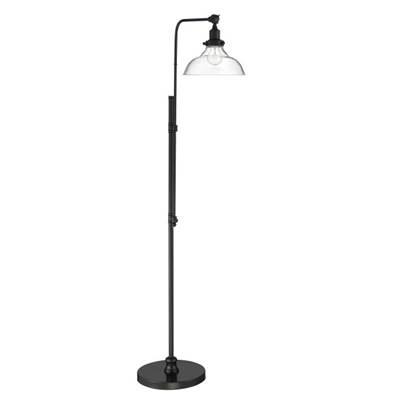 1 Light Metal Base Floor Lamp w/ Adjustable Base in Flat Black by Craftmade