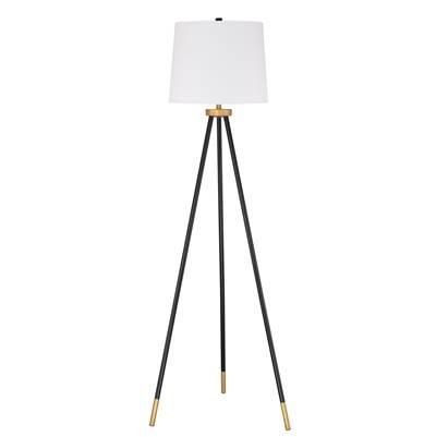 1 Light Metal Tri-Pod Base Floor Lamp in Painted Black/Gold by Craftmade