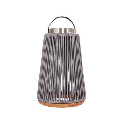 Craftmade Sea Scape Solar LED Outdoor Rechargeable Table Lamp in Stainless Steel, Gray Rope -... by Craftmade