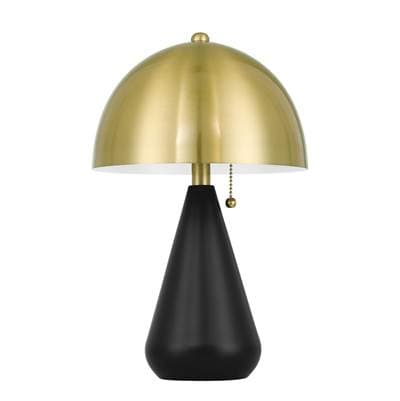 Craftmade Shelby 2 Light Table Lamp in Flat Black/satin Brass - Flat Black Satin Brass