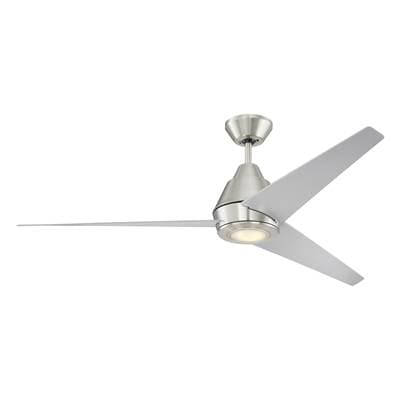 Craftmade Acadian 56'' 3-Blade Ceiling Fan in Brushed Polished Nickel W/ Brushed Nickel Blades;... by Craftmade