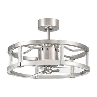 Craftmade Alexis 18'' 3-Blade Ceiling Fan in Brushed Polished Nickel W/ Clear Acrylic Blades;...
