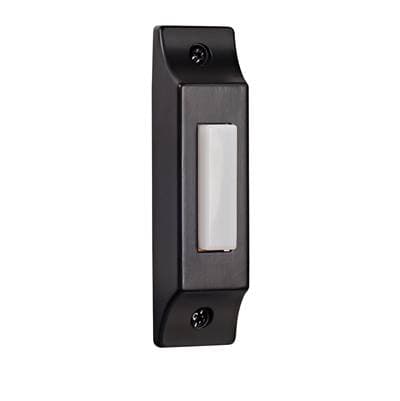 Craftmade Surface Mount Die-cast Builder's Series LED Lighted Push Button in Matte Black -...