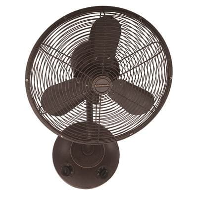Craftmade Bellows I 14'' 3-Blade Indoor/outdoor (damp) Wall Fan in Aged Bronze Textured W/ Aged...