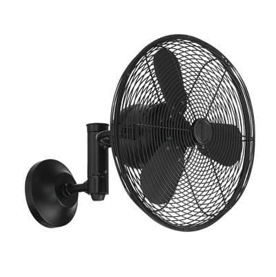 Craftmade Bellows IV 14'' 3-Blade Indoor/outdoor (damp) Ceiling Fan in Flat Black W/ Flat Black...